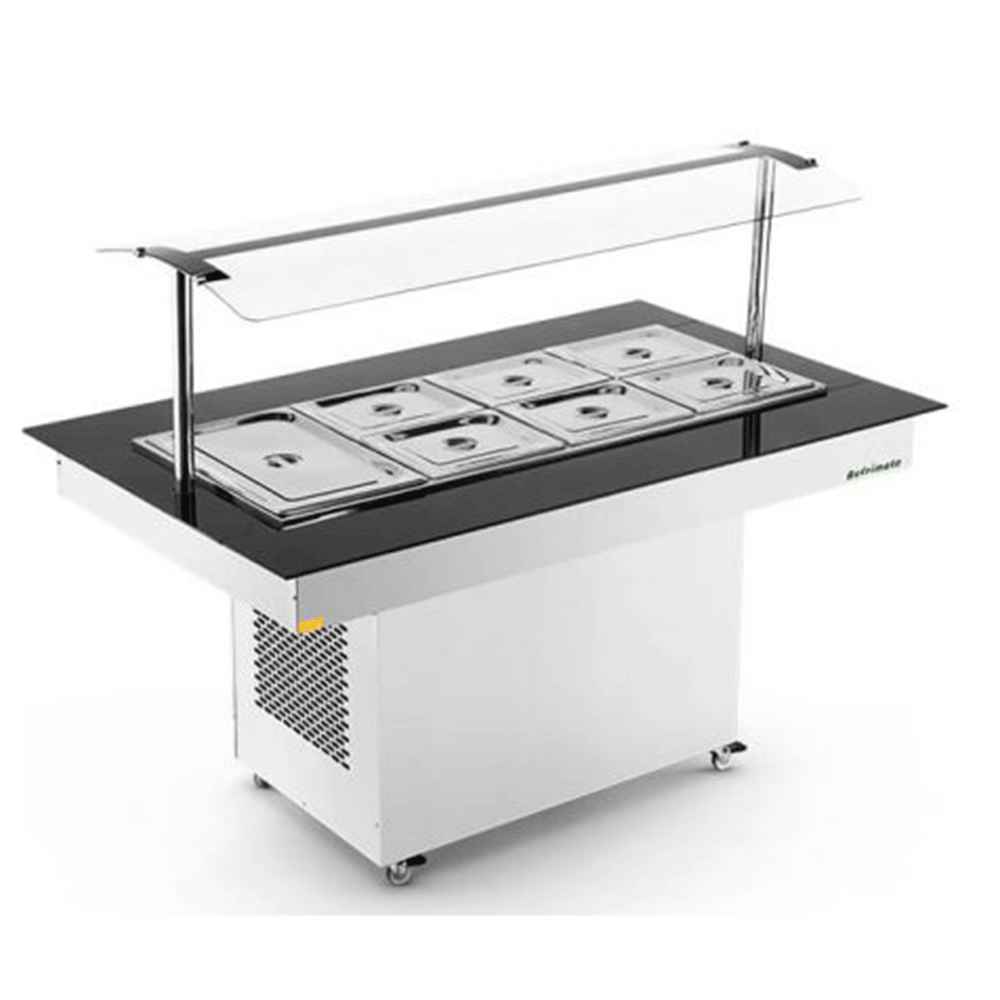 Buffet Refrimate Inox Quente com 08 cubas 1/2x100mm-NBRCQ8