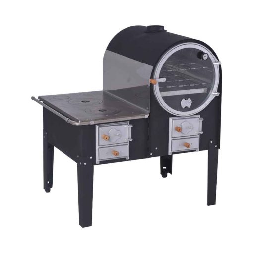 Forno Metálico com Fogão Médio Fornellar F751 Comprimento Interior de Inox