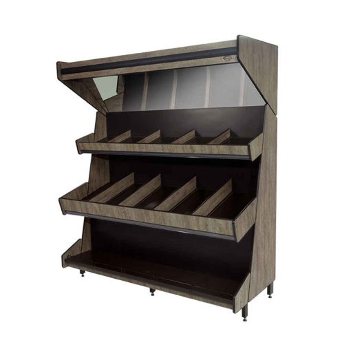 Expositor Lateral Ref 1481 Cristal Aço 1.850 Mt