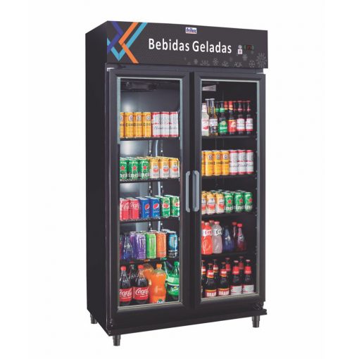 Cervejeira Frilux (-5°c ) Total Black Vidros Aquecidos RF-020-B 2 Portas 12cx 108cm