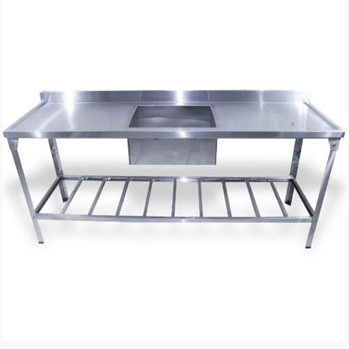 Pia Total Inox 430 Innal Gradeada 1 Cuba 50x40x25cm ML1C55X190-GI4 190x55cm